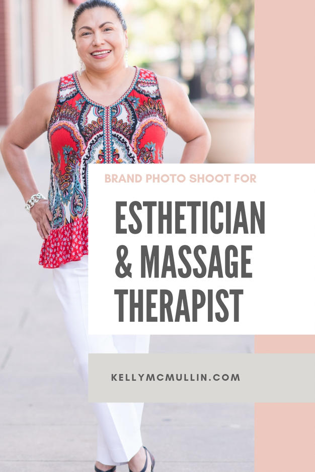 massage therapist in Dallas, TX personal branding photo headshots graphic