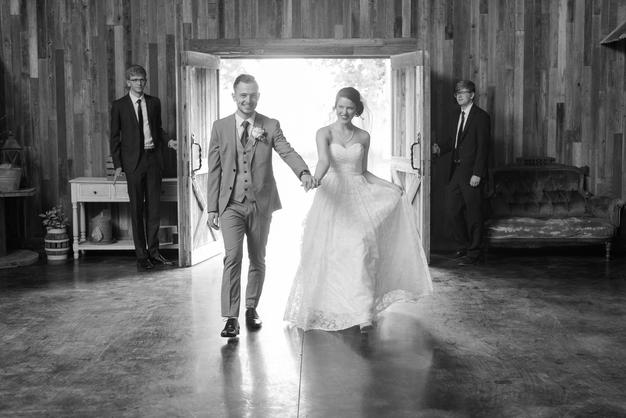 Bride and Groom grand entrance into reception
