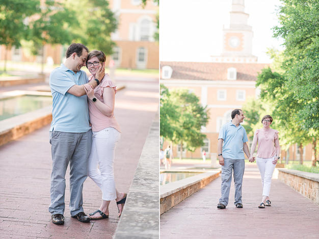 couple in love on college campus in Texas