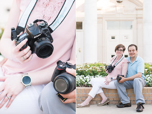 Fort Worth business couple with cameras at UNT
