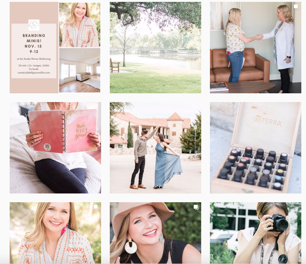 Kelly McMullin Photography Instagram Feed improved from online business course
