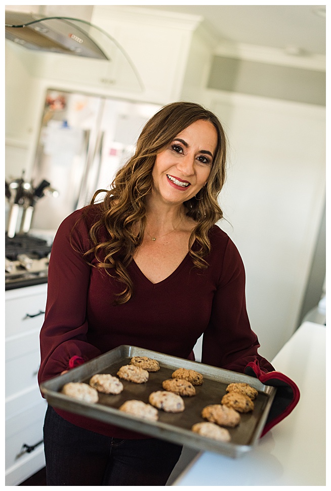 woman baking cookies