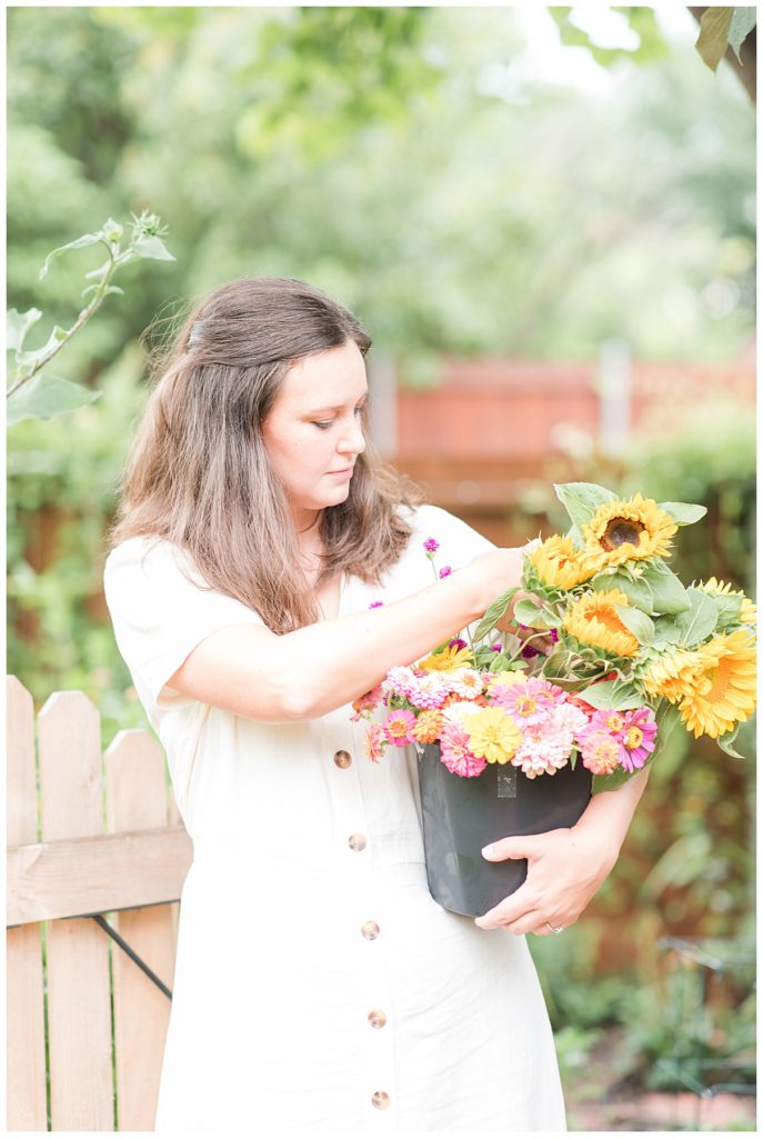 Brick Street Flowers brand shoot for Dallas area micro-farm small business