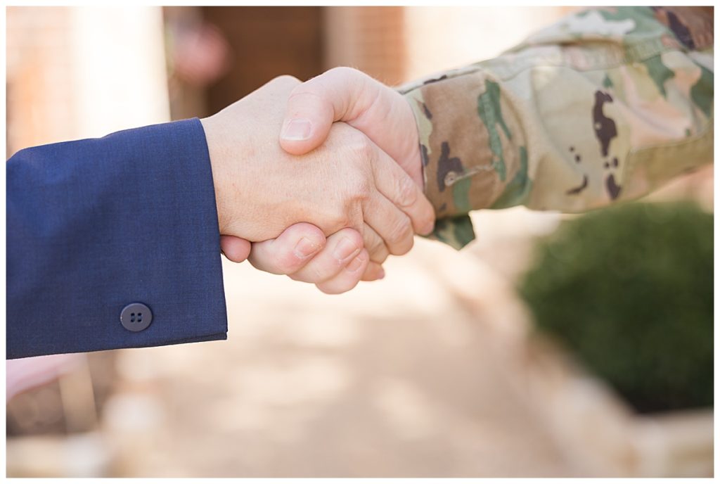 handshake with a Veteran